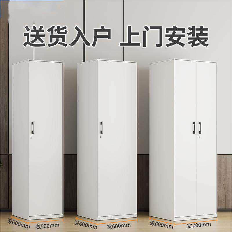 60cm深家用阳台储物柜卧室环保钢制衣柜铁皮柜双门儿童衣柜收纳柜