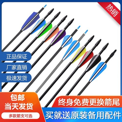 练习箭训练玻纤箭混碳箭纯碳箭竞技弓反曲弓箭支射箭射击复合弓箭