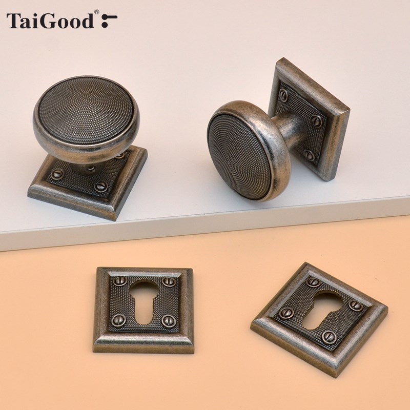 世连泰好全铜门锁复古美式房间室内卧室球形把手纯铜磁吸静音门锁