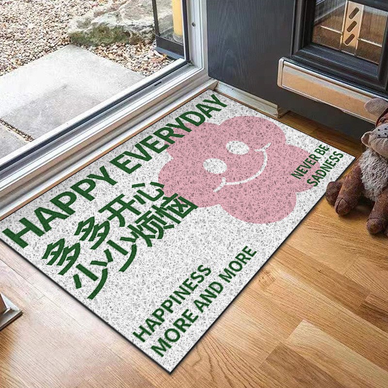 创意文字入户地垫丝圈地垫玄关除尘G蹭土耐脏搞笑文字可裁剪门垫