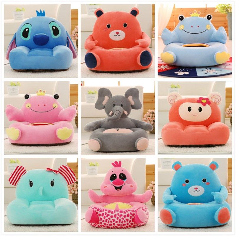 王冠儿童小沙发毛绒布艺凳子懒人座椅可爱卡通可拆洗男女生日礼物