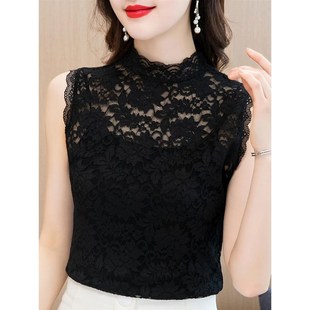 黑色假领子女款蕾丝花边假v领打底背心配毛衣的衣服领子内搭半高