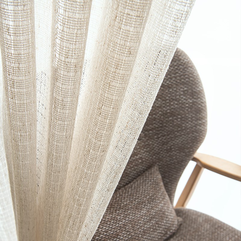 日式棉麻原木风高端轻奢窗纱纱帘透光不透人窗帘客厅卧Z室阳台隔