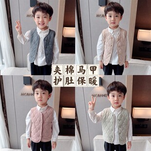 男女童棉马甲轻薄款 宝宝1-5岁秋装新款洋气P棉背心中小童帅气坎