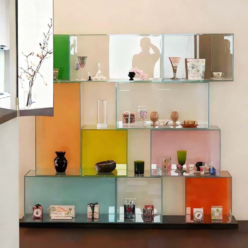 GLAS意式极简玻璃彩虹组合书架客厅靠墙书柜收纳陈列柜摆件展示柜