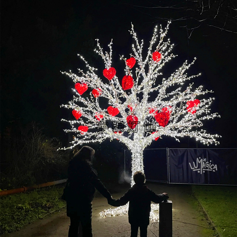 厂家 景观仿真樱花树灯室外仿真树 防水公园景观工程水晶树灯