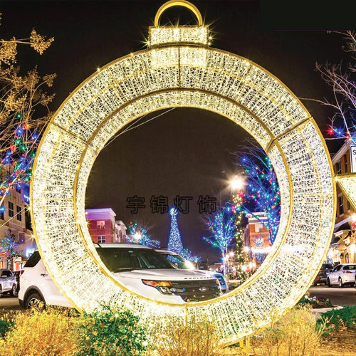 戒子LED铁艺发光麋鹿造型灯 草坪亮化拐杖圣诞节日商场美陈装饰灯