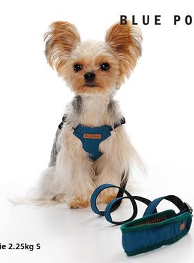 蓝色港口狗胸部和背部牵引绳旅行宠物旅行i型可爱的狗走猫衣服