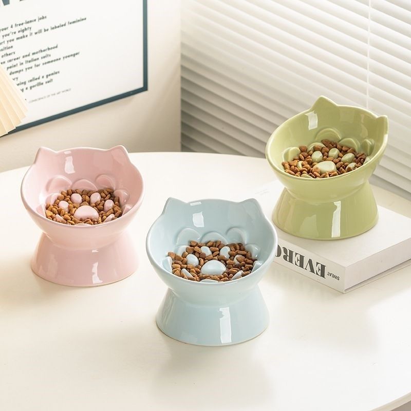 慢食碗狗盆狗碗防打翻猫碗陶瓷中小型犬高脚慢食盆宠物用品猫食盆,餐饮具,碗,淘宝优惠券,粉丝福利购,淘宝优惠卷