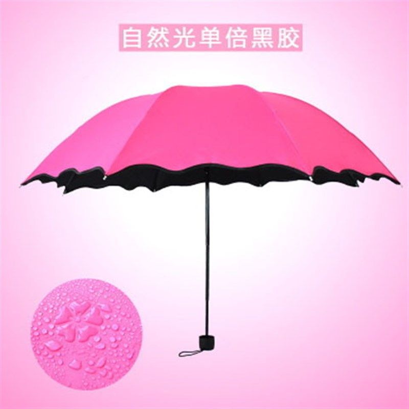 大量遇水开花折叠雨伞女太阳伞防晒遮阳伞晴雨两用伞定制广告