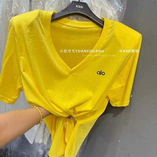 2025夏季新款潮牌刺绣垫肩宽松T恤女开叉大t短袖慵懒韩版显瘦上衣