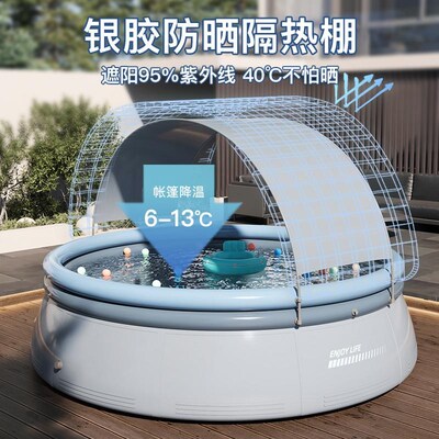 宝宝婴儿家庭大型游泳桶户外院子超大折叠游泳池家用儿童充气水池