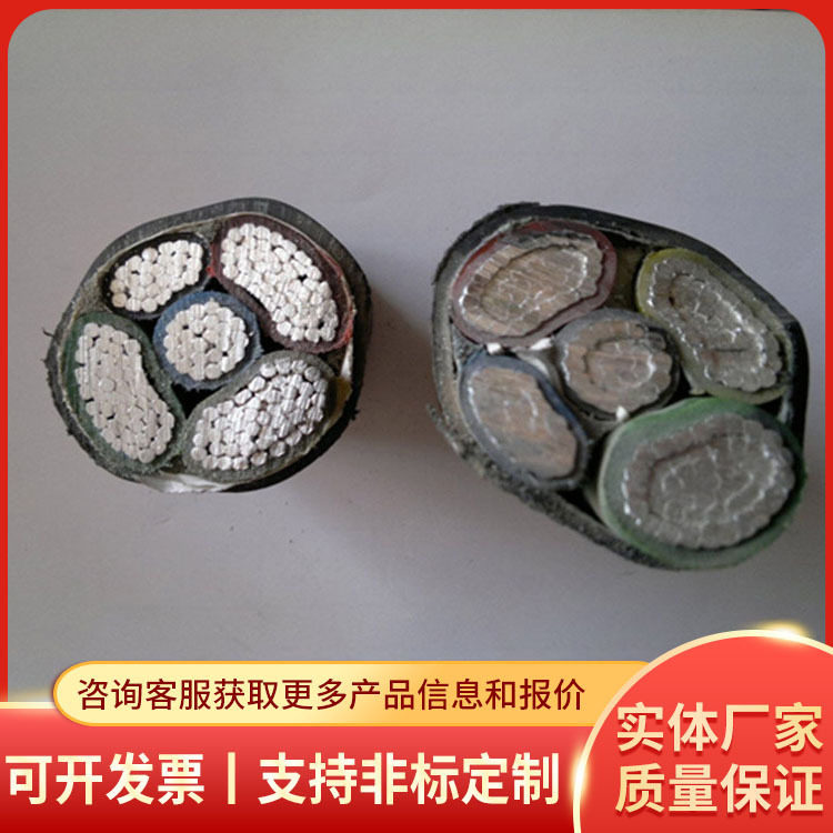 低压铝芯电力电缆户外架空工程电线电缆耐火单芯钢带铠装铝芯电缆