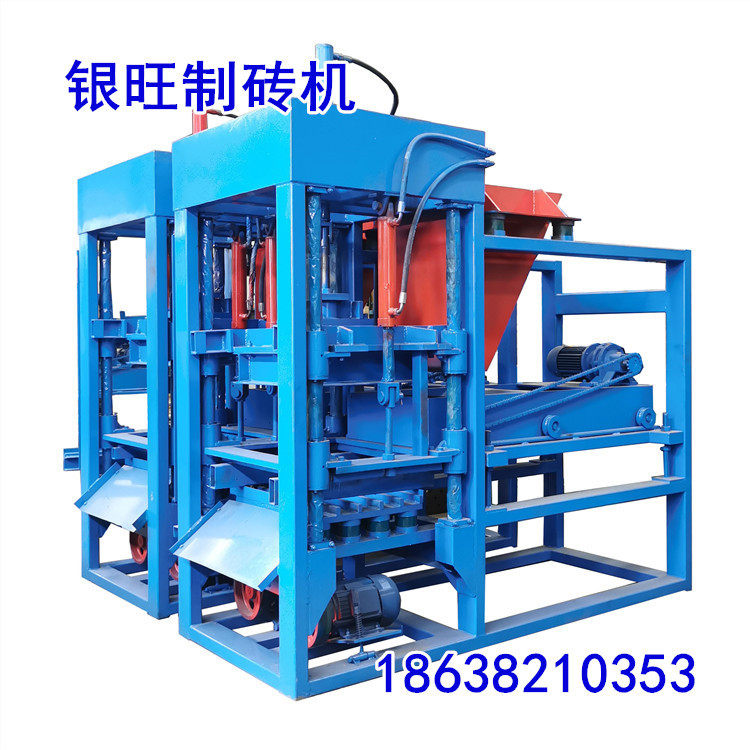 银旺机械生产混凝土免烧制砖机条纹彩色面包砖机点状盲道砖机器