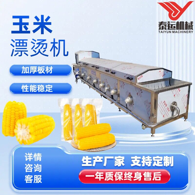 鱿鱼花连续式预煮漂烫机海蜇玉米清洗机漂烫机水果罐头漂烫加工线