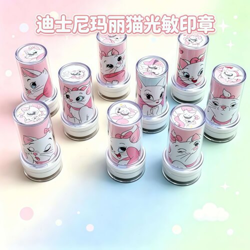 玛丽猫可爱卡通粉色小猫印章
