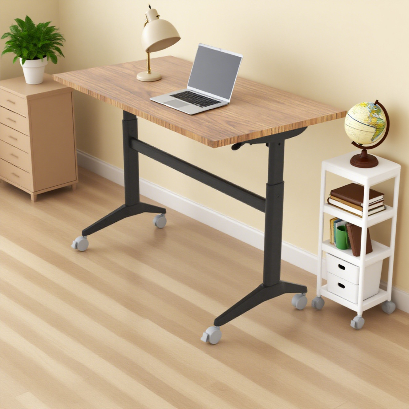 开学采购手摇升降可移动可收纳桌架餐厅卧室办公培训桌可