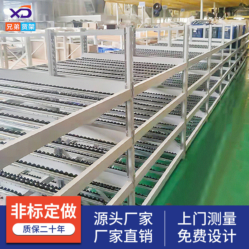 流利条式货架定制厂家订做滑动流利架定做精益管滚动式置物架