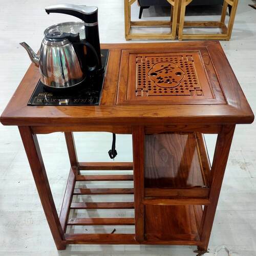 北方老榆木阳台小茶桌实木茶台客厅办公室休闲简约家用小茶桌水柜