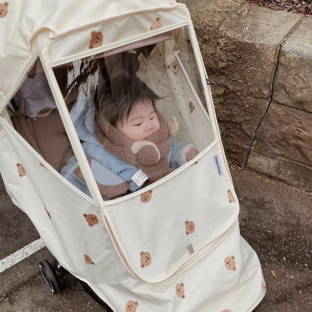 婴儿车防雨宝宝推车罩防护衣冬天防水夏天防晒挡风罩婴儿推车配件