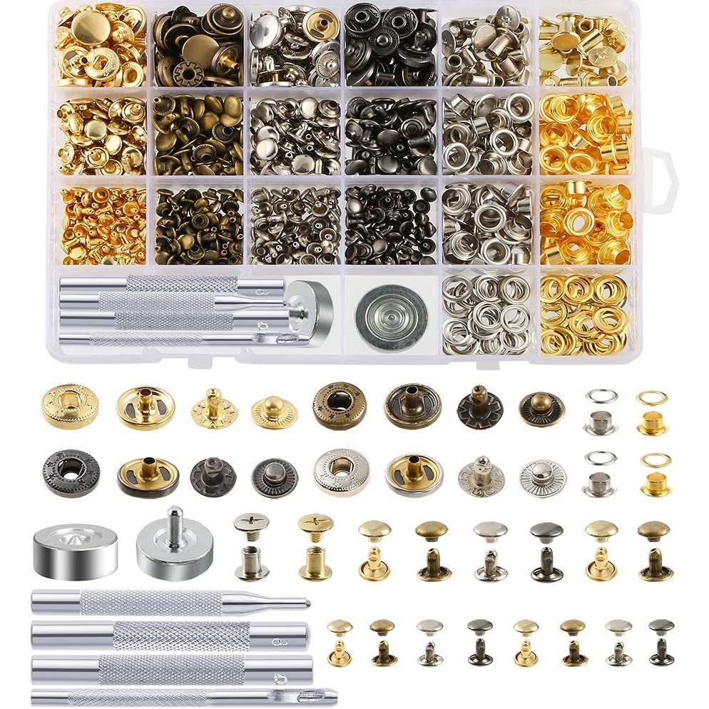 采购产品400套4卡扣套,皮革铆钉,孔,芝加哥捆绑螺钉及安装工具