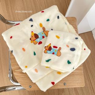 浴巾毛巾2件套装~可爱腊肠狗浴巾毛巾套装柔软亲肤擦澡巾浴室毛巾