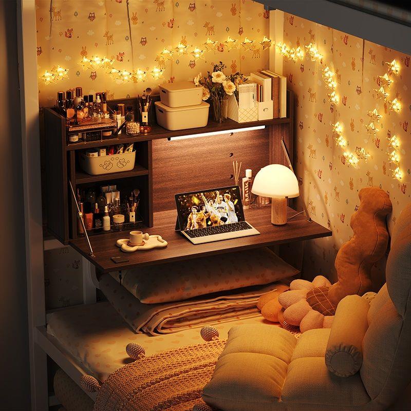 宿舍床上桌电脑桌上铺神器悬空学生床上书桌懒人桌寝室折叠小桌子