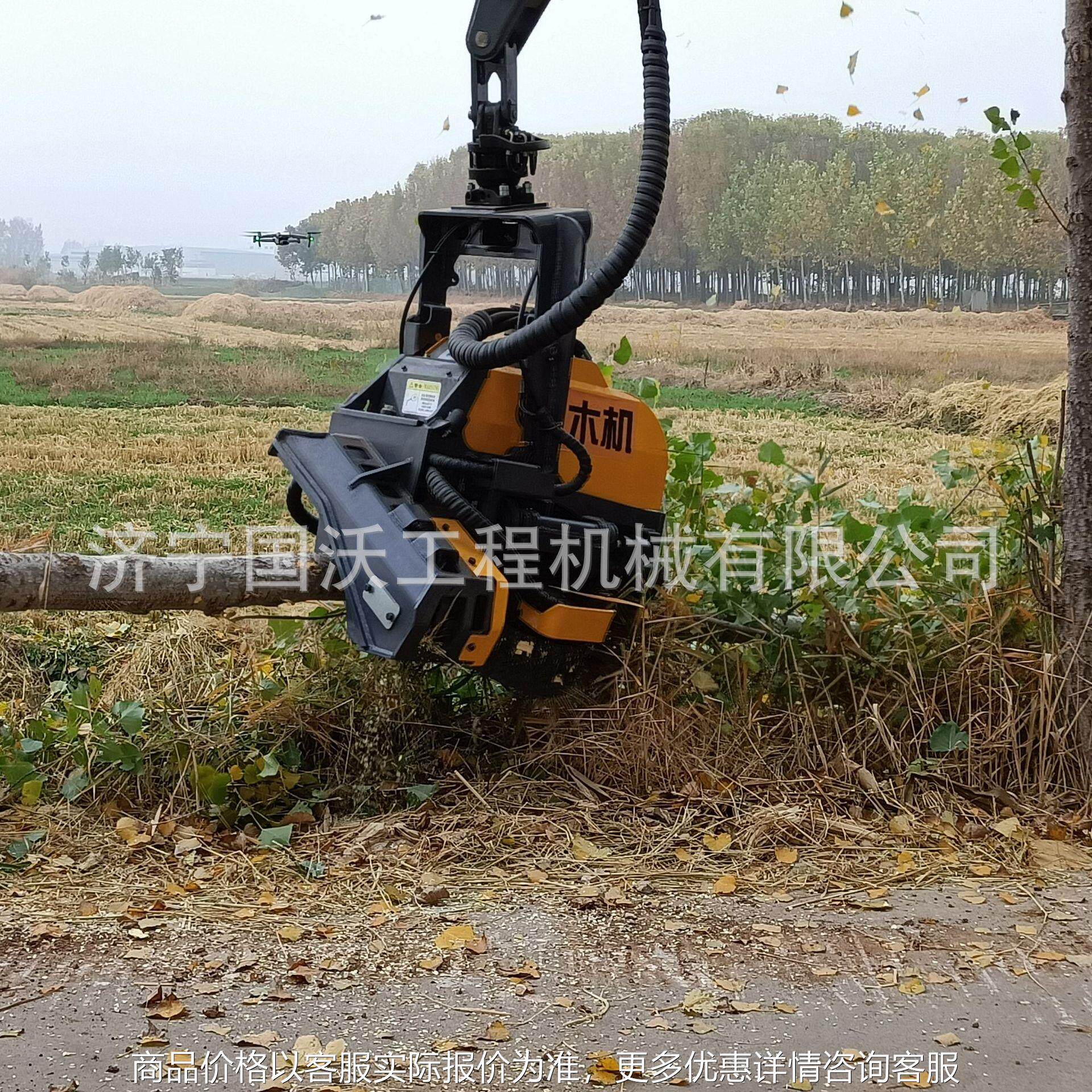 全自动树木砍伐机 挖掘机伐树锯机出售 带抓子的自动伐木机图片