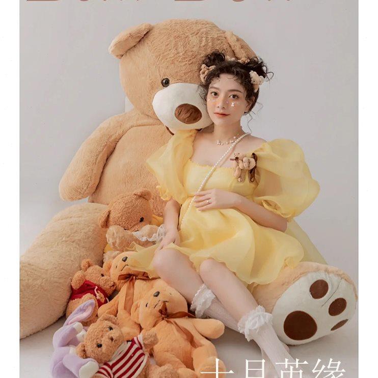 孕妇拍照服装影楼甜美超仙孕妈少女感大肚孕期拍照连衣裙摄影服饰