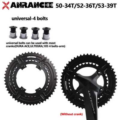 ANRANCEE公路车双盘盘片 适用于SHIMANO 5800 105 UT套件 带盘钉