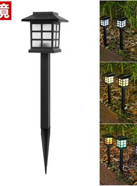 户外太阳能花园小夜灯1LED家用小房子草坪灯庭院灯装饰草坪小宫灯