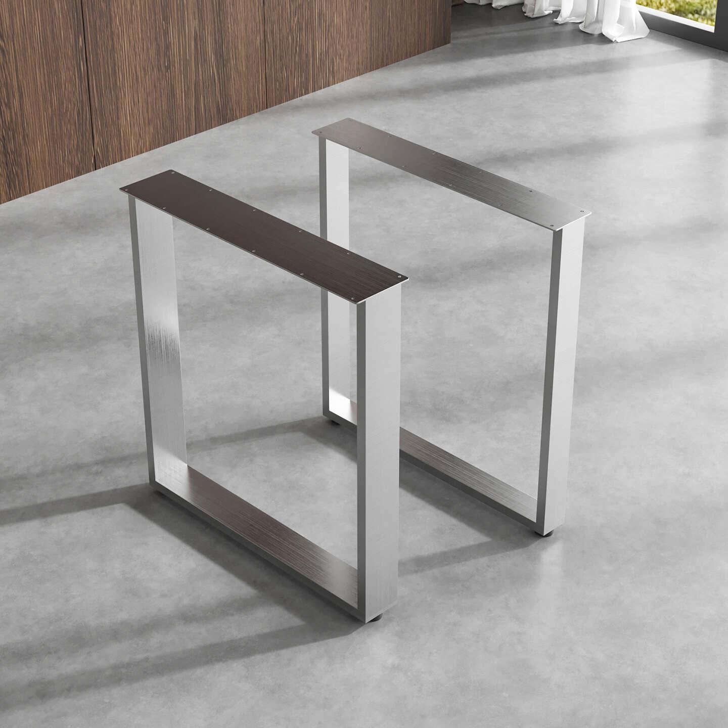 实木大板桌脚支架不锈钢桌子腿餐台脚吧台支撑腿书桌底座定制桌腿