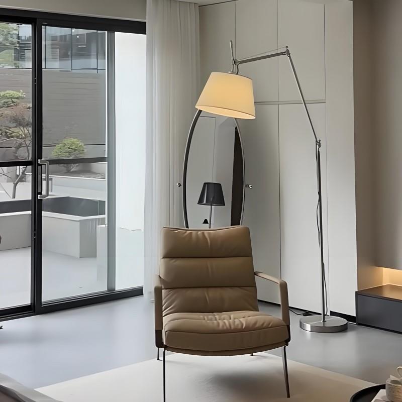 客厅落地灯沙发旁边氛围意大利设计师中古风可调节摇臂伸缩钓鱼灯
