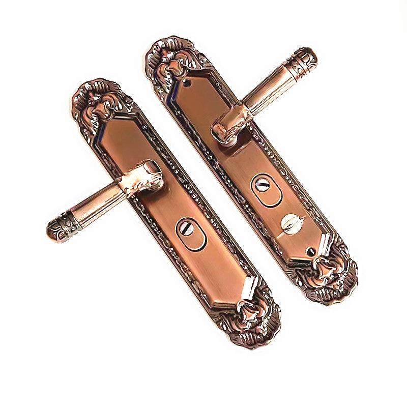 防盗门锁红古铜色大门锁面板把手双开门拉手面板进户门对开执手锁,基础建材,机械门锁,淘宝优惠券,粉丝福利购,淘宝优惠卷