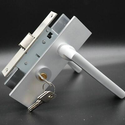 实拍5745大单舌太空铝门锁锁头锁芯通用型室内房间门执手锁老式锁