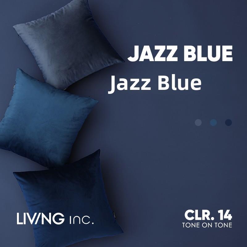 LIVING inc.普鲁士蓝 天鹅绒抱枕沙发客厅靠垫深蓝色办公室靠枕套