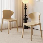 塑料餐椅家用轻奢高级感凳子可叠放加厚商用新款 饭厅餐桌靠背椅子