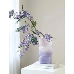 可可艺术花瓶玻璃高端法式创意餐桌装饰客厅插花玻璃饰品