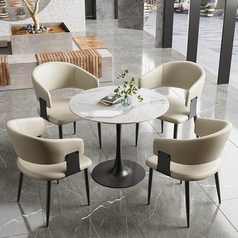 岩板洽谈接待小圆桌椅组合休息区简约会客商务谈判民宿阳台桌椅子,住宅家具,岩板餐桌,淘宝优惠券,粉丝福利购,淘宝优惠卷