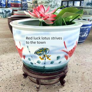 景德镇陶瓷鱼缸养金鱼缸乌龟缸睡莲盆碗莲缸荷花缸特大号客厅鱼缸