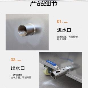 厂家拖把池卤肉浸泡池移动推车定制不锈钢水箱方形304加厚盛水发