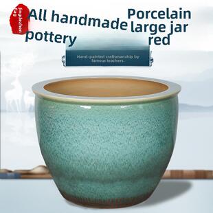 景德镇陶瓷大缸庭院装饰造景落地流水摆件门海老式种树养金鱼水缸