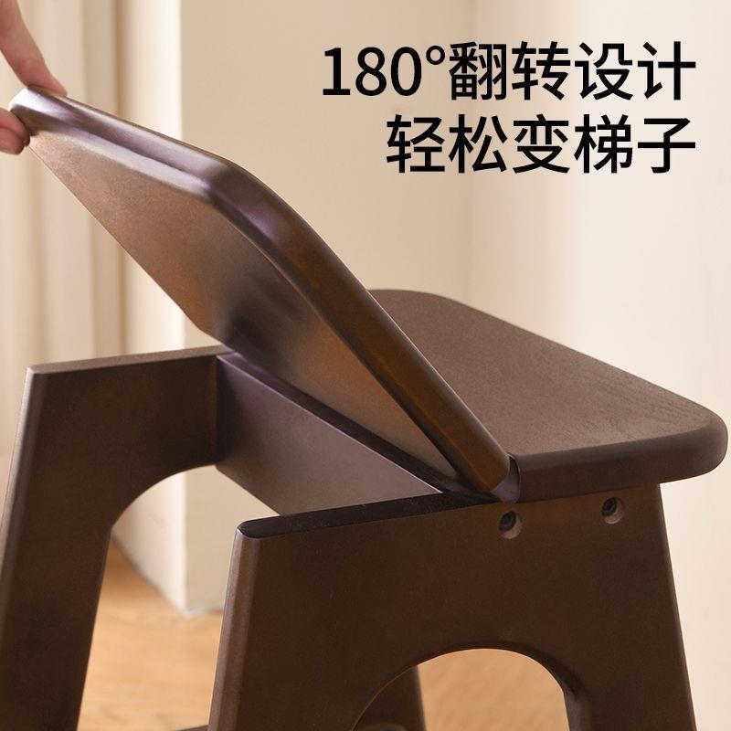 梯子家用梯凳两用实木折叠梯人字梯加厚吧台凳登高楼梯三步小梯子