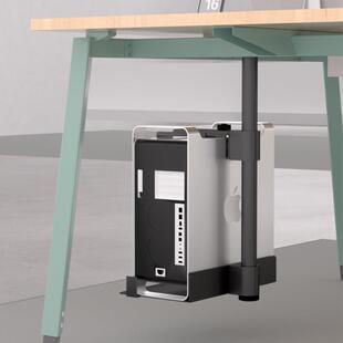 悬挂主机托架台式电脑主机吊架主机壳悬空壁挂支架办公桌下电脑挂