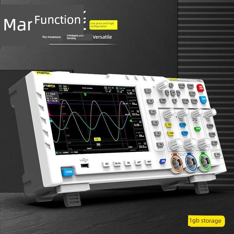 FNIRSI数字示波器台式高精度1014D双通道100M带宽信号发生器2合1