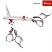 紫龙高档龙形理发剪刀发型师专业美发平剪牙剪刘海打薄剪子套装