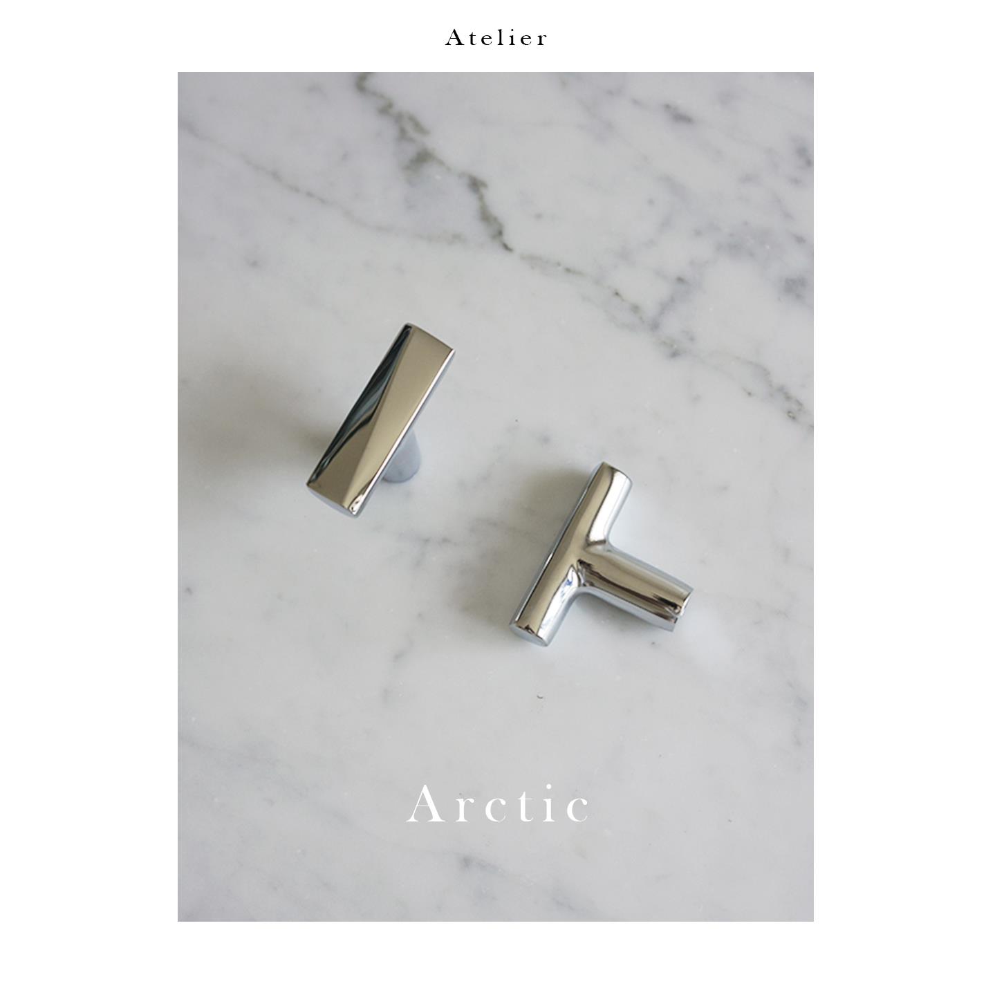 Atelier Arctic |设计师款柜门把手极简黄铜衣柜把手银色黑色金色