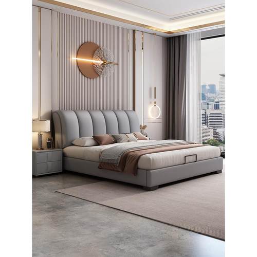 皮床政府补贴1米8双人床主卧2025新款现代简约软包床1米5床实木床