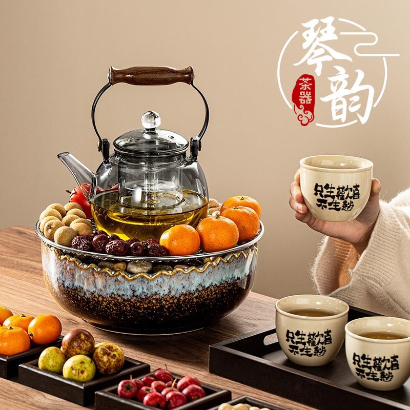 高端围炉煮茶电炉烤火炉套装2025新款家用电陶炉煮茶壶煮茶炉套装