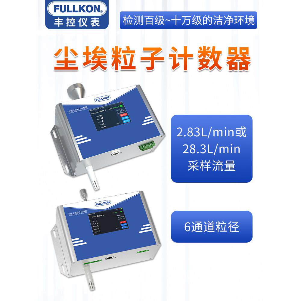 丰控在线式尘埃粒子计数器洁净室洁净度监测仪测试仪粉尘检测仪